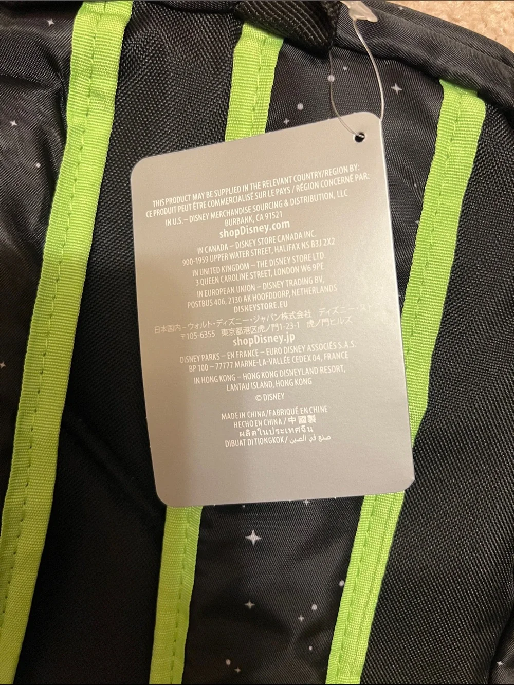 Disney Lightyear Kids Backpack - Black, Orange, Green